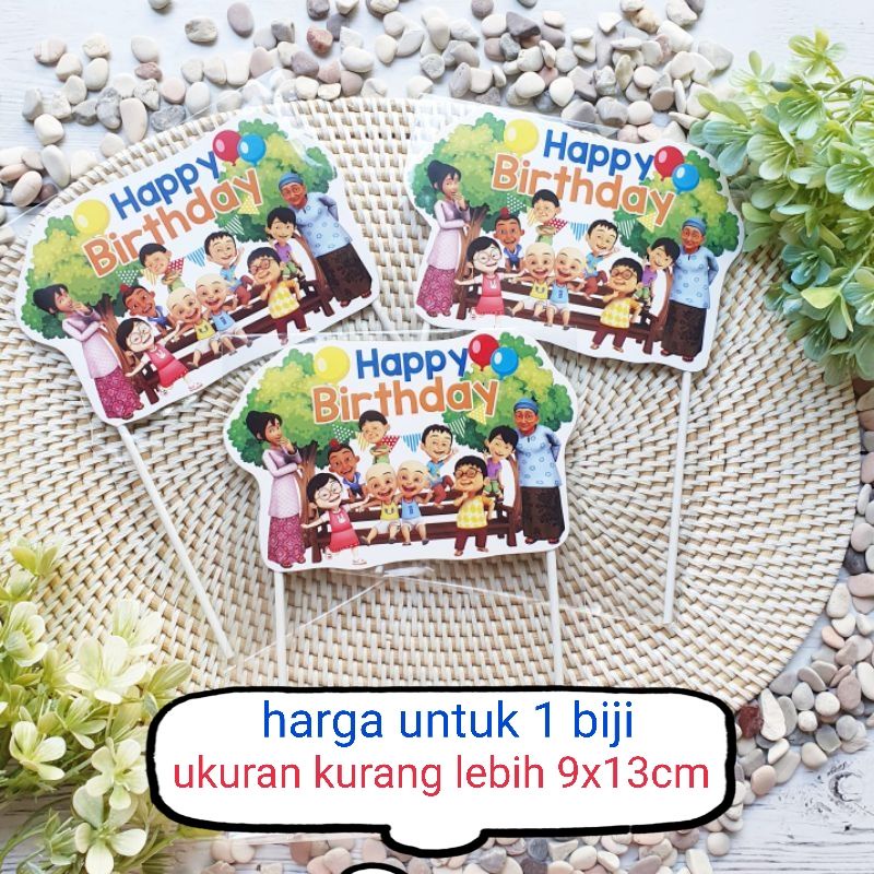 Jual topper toper hiasan tusukan kue cake nasi tumpeng puding happy ...