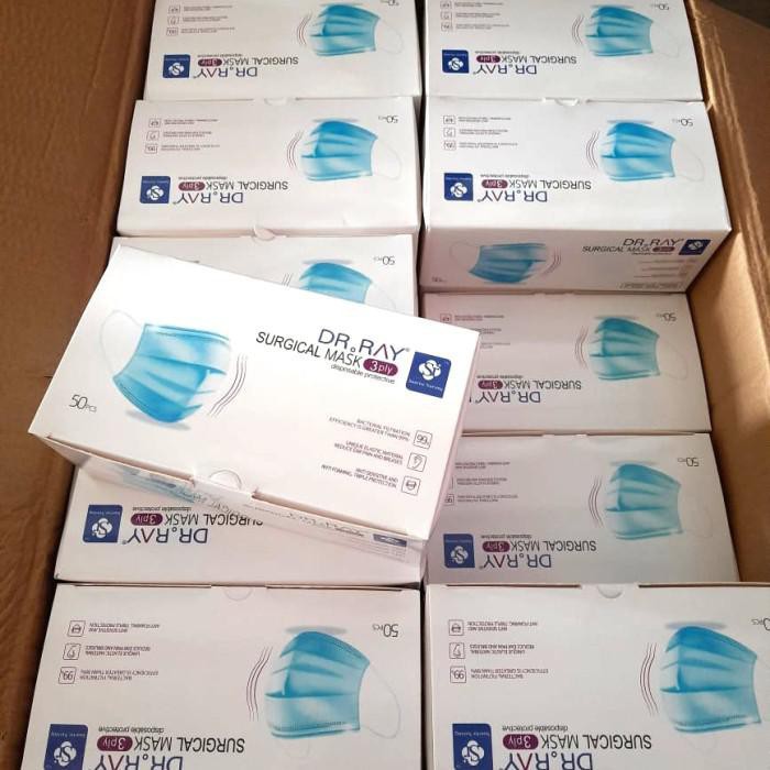 Jual Masker 3ply Masker Medis Dr Ray Surgical Mask 3ply sensi Masker ...