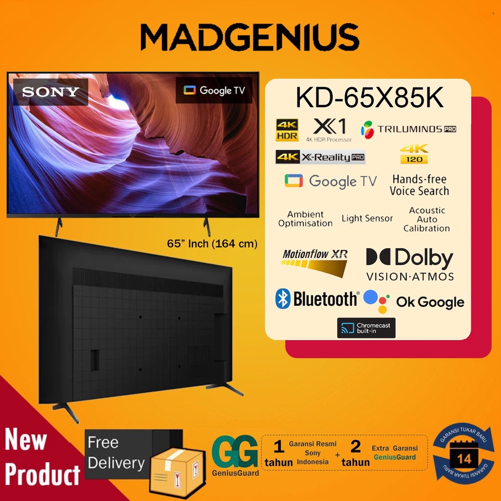 Jual SONY Original LED TV KD65X85K / KD65X85K / KD 65X85K / X85K Ultra
