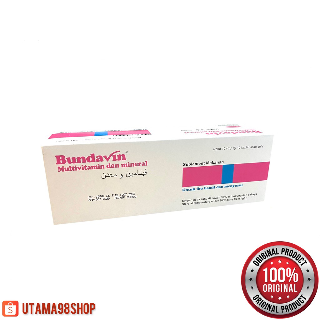 Jual Bundavin Multivitamin Mineral Isi 100 Tablet Shopee Indonesia