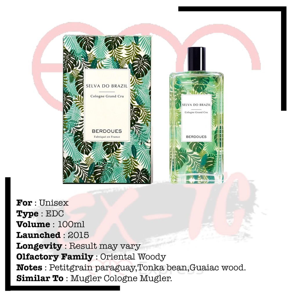 Eau De Parfum Berdoues Selva Do Brazil - Collection Grand Cru - 100 Ml - Neuf