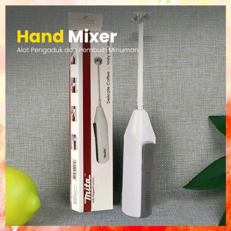 Hand mixer pembuih kopi susu elektrik handle stirrer whisk milk frother coffee