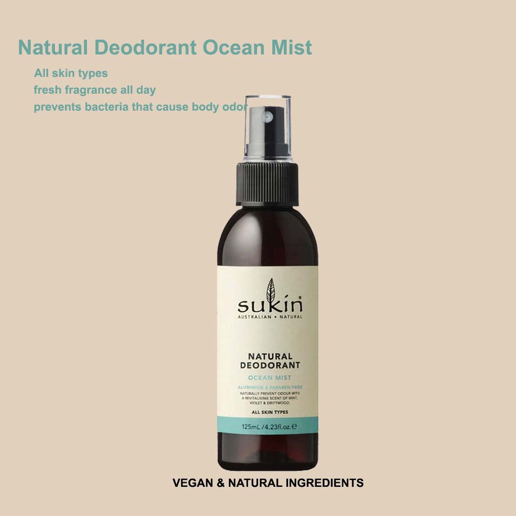 Jual SUKIN Natural Deodorant Ocean Mist 125ml Shopee Indonesia