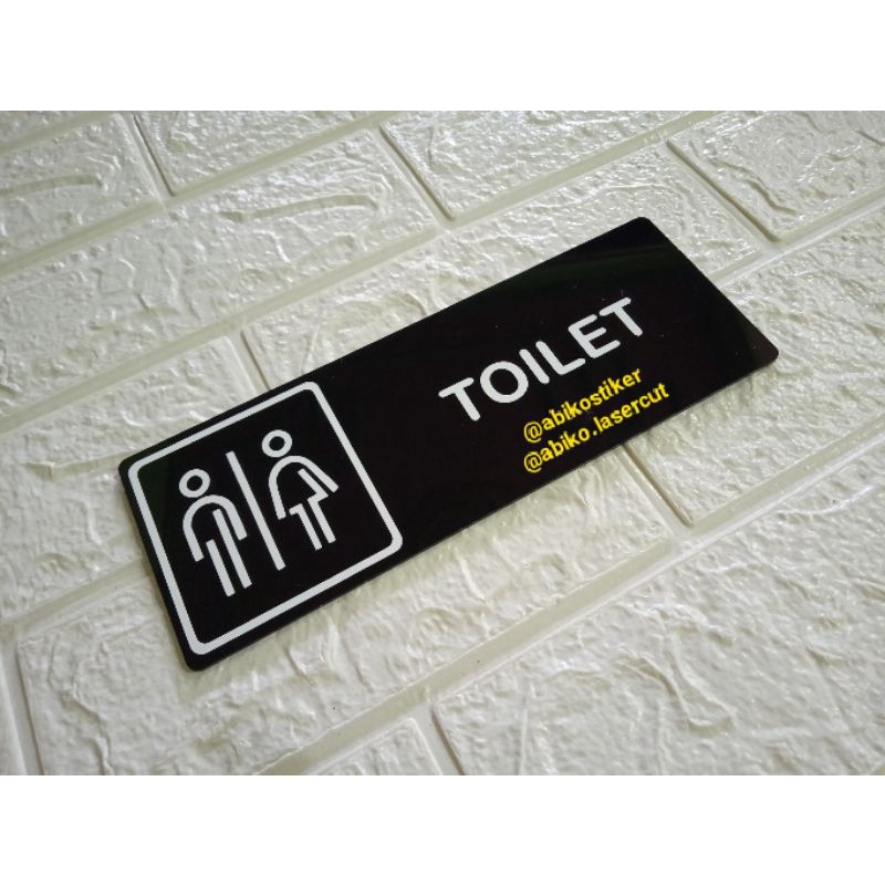 Jual Unik sign board toilet ukuran 8x22 cm - toilet umum - papan toilet ...