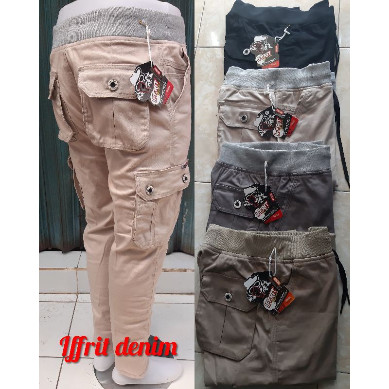 Jual Celana Panjang Cargo Dewasa Pinggang Karet Size 27-38 | Shopee ...