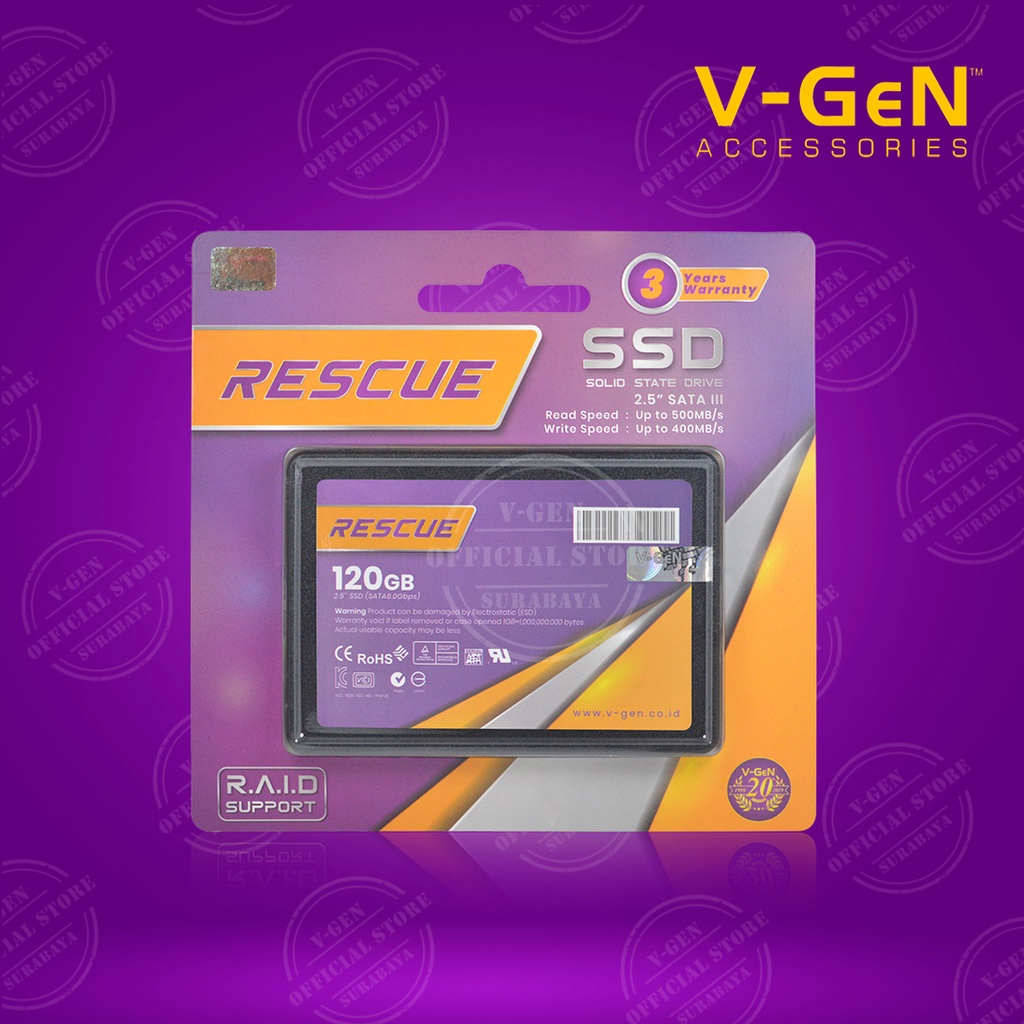 Jual SSD V-GeN Rescue 128GB 256GB 512GB 1TB SATA 3 Solid State Drive 2. ...