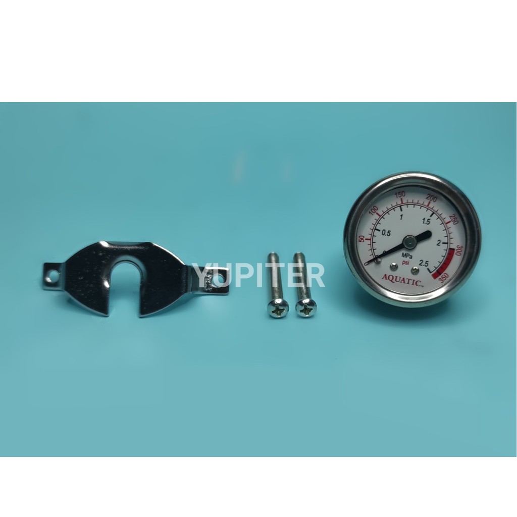Jual Manometer / Pressure Gauge 2,5 MPa 350 Psi Drat 1/4 POLOS Shopee Indonesia