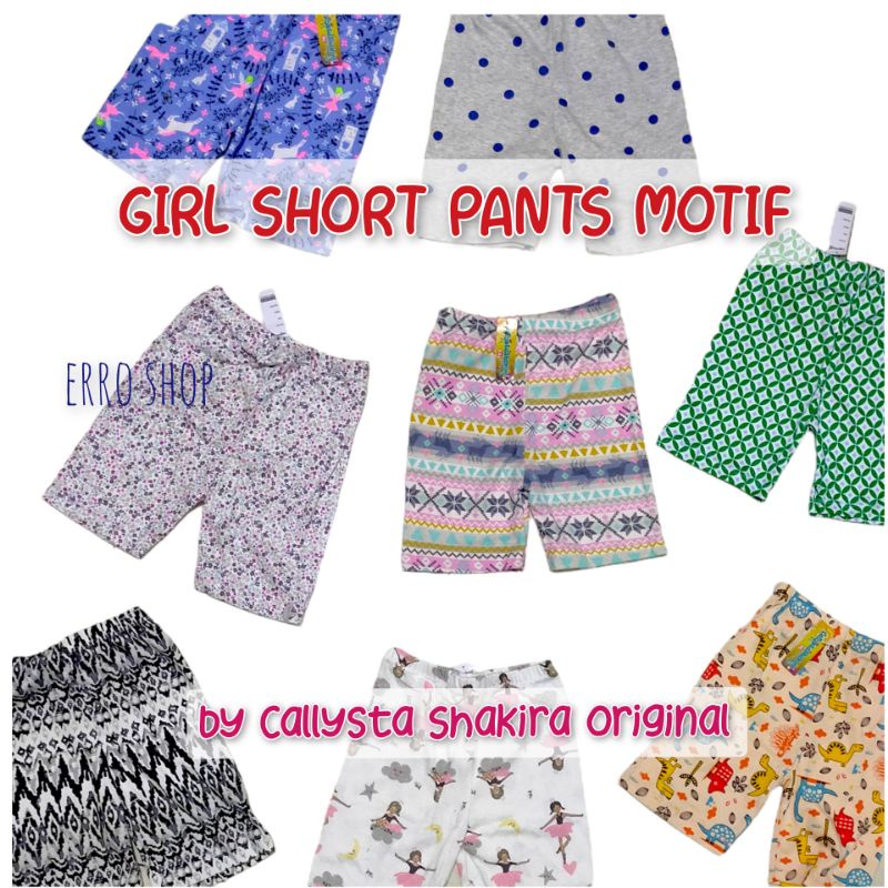 Jual SHORT PANTS Callysta Original Motif dan Polos / Celana pendek ...