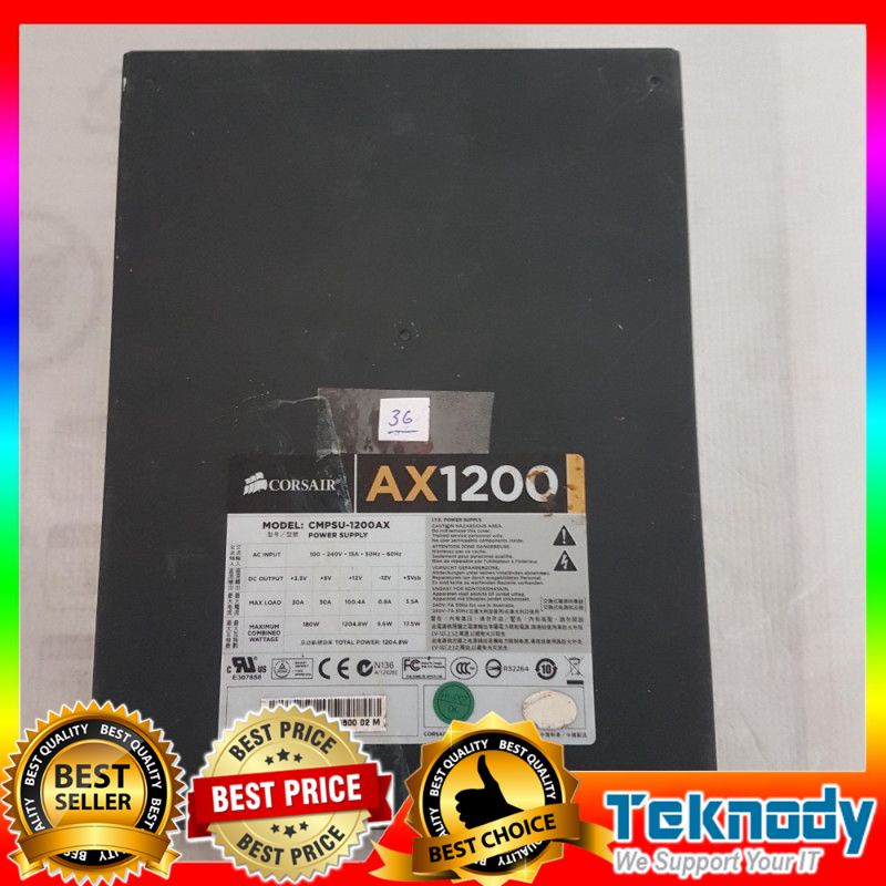 Jual Corsair AX1200 ATX Power Supply 1200 Watt 80 PLUS GOLD Pro Series ...