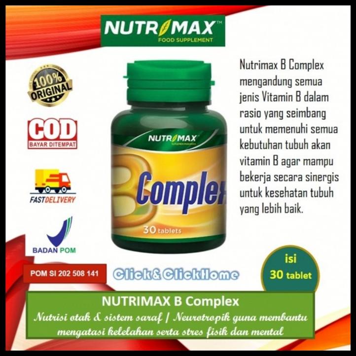 Jual Nutrimax B Complex 30 Tablet - Vitamin Untuk Kesehatan Saraf ...