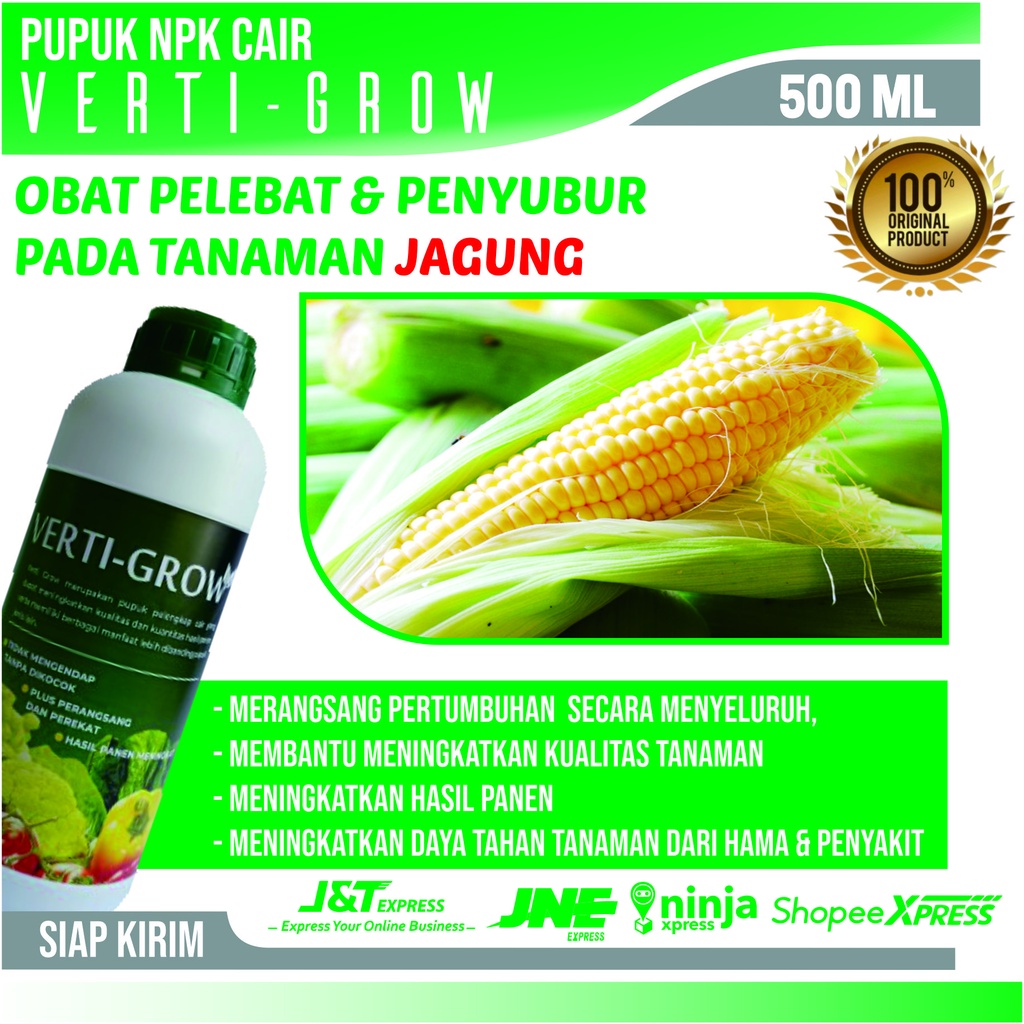 Jual Verti Grow Pupuk Npk Cair Pelebat Tanaman Jagung Pupuk Penyubur