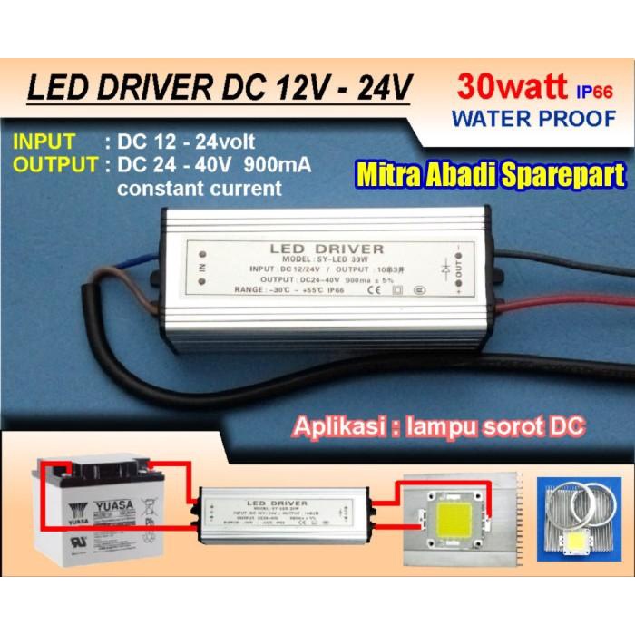 Jual LED Driver DC 12-24V IP66 30 Watt 900 mA | Shopee Indonesia