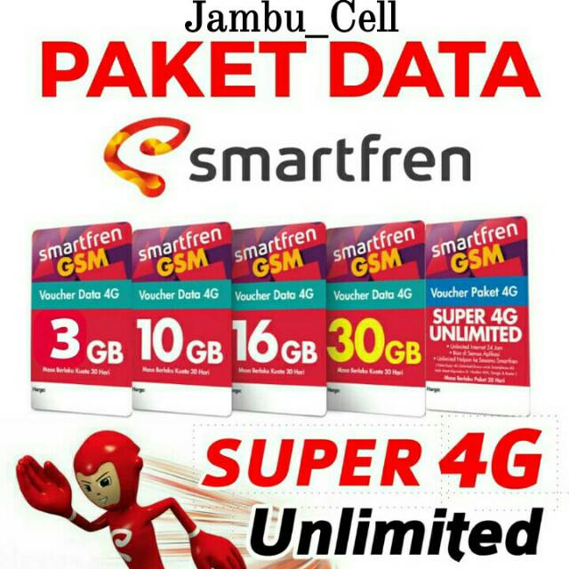 Jual Kuota Smartfren 4G (3GB-30GB) & UNLIMITED (Voucher&Inject) 24JAM ...