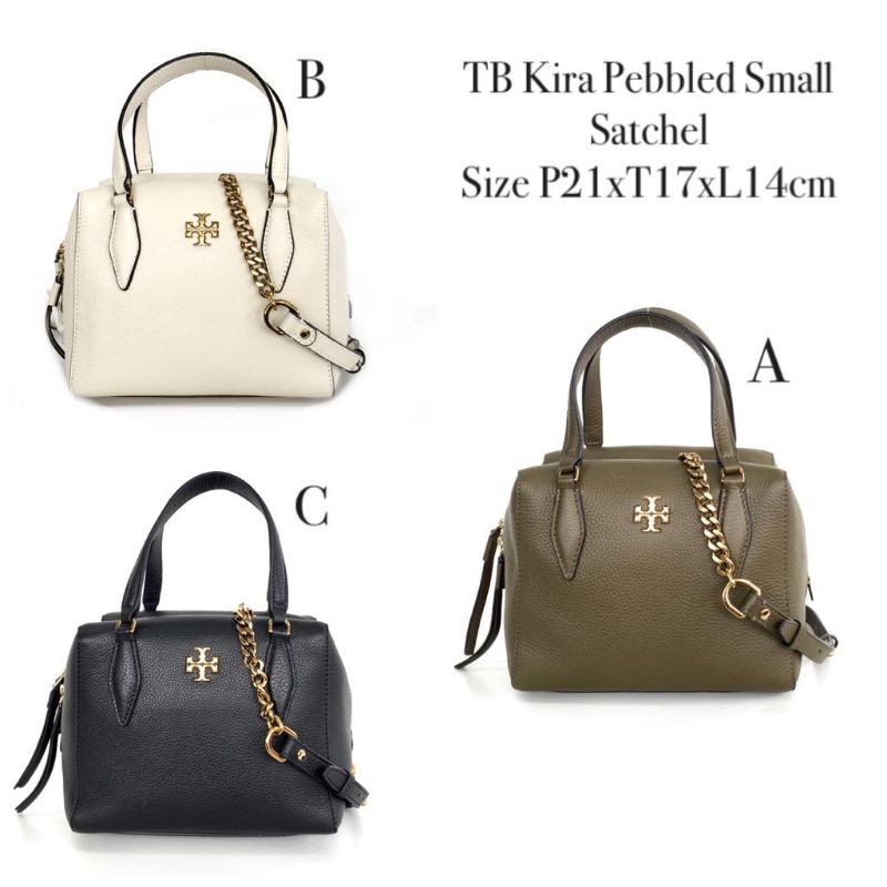 Tory burch kira discount pebbled small satchel