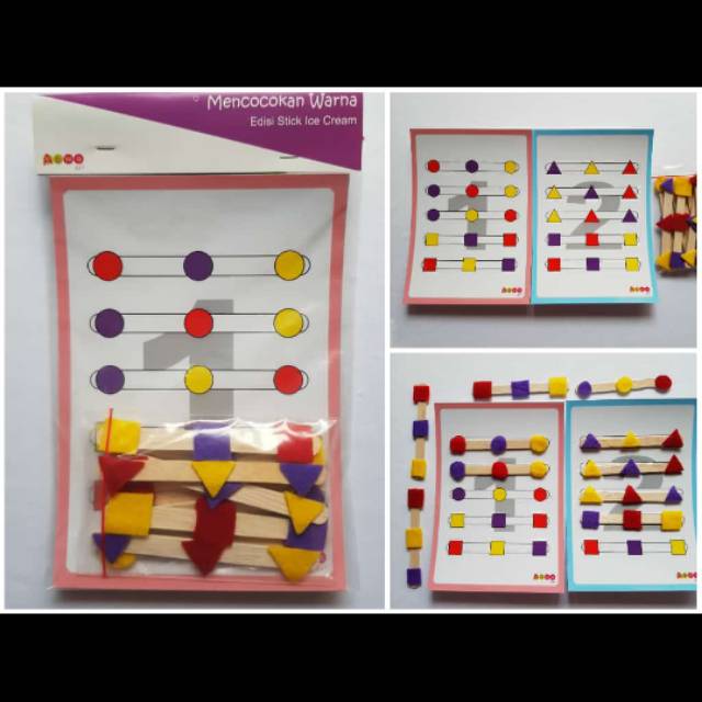 Jual Printable Mencocokkan Warna Bentuk Pola Flanel | Shopee Indonesia