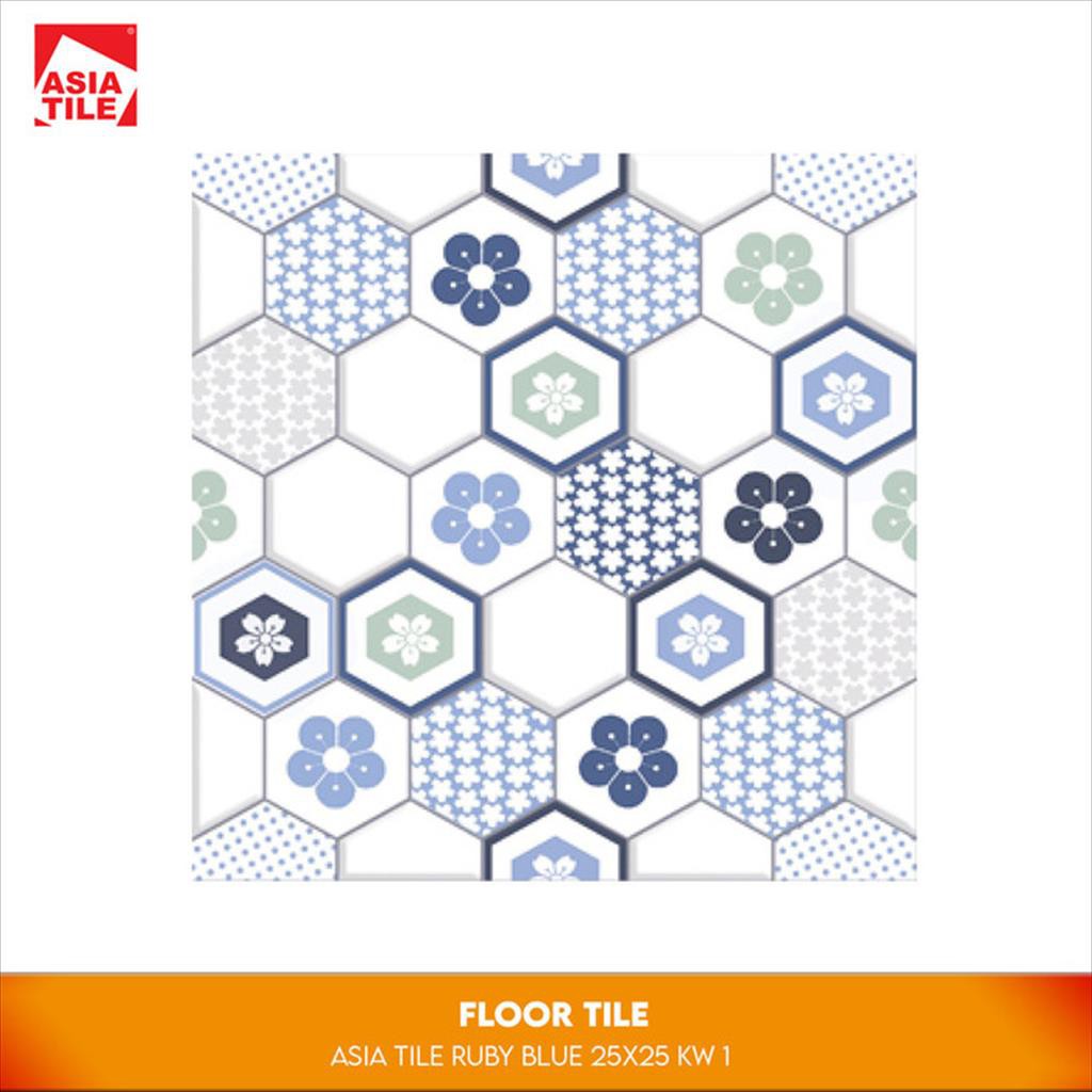 Jual Asia Tile Ruby Blue 25X25 KW1 - Keramik Lantai | Shopee Indonesia