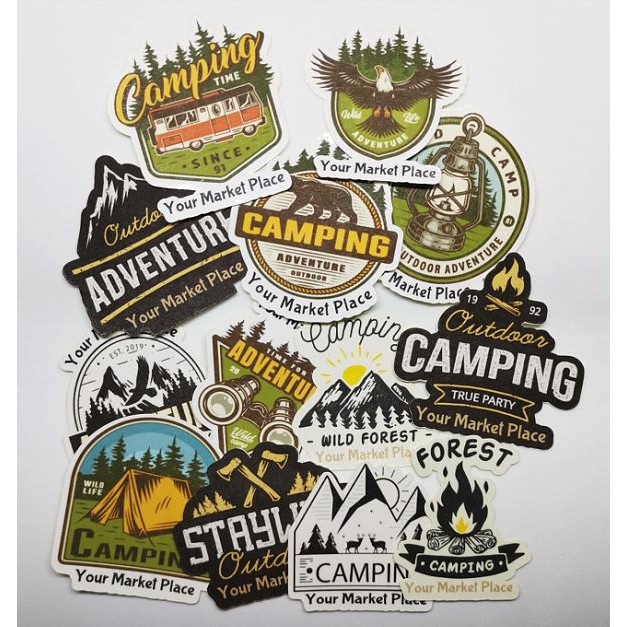 Jual Stiker Gunung Sticker Camping Stiker Tema Camping Hiking Gunung ...