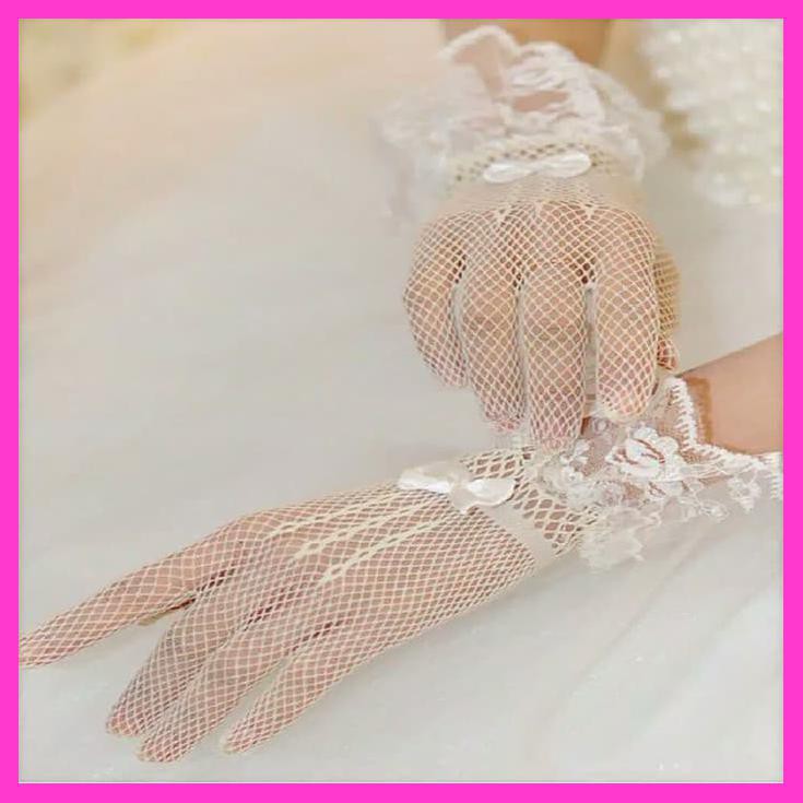 Jual Sarung Tangan Pengantin Pesta Kostum Jaring Wedding Gloves Net Putih Shopee Indonesia 6295