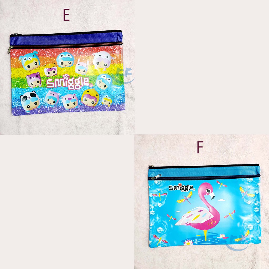 Jual Map Folder Dokumen B4 Kain&Kulit- Gambar smiggle + 2 Seleting ...