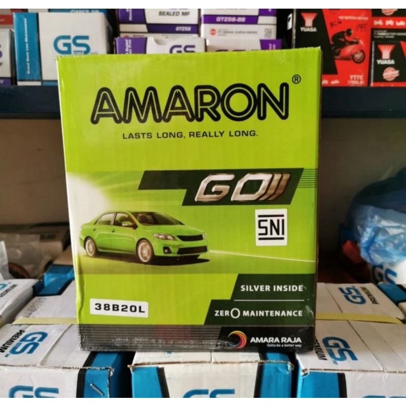 Jual AKI BATERAI KERING AMARON GO NS40ZL/38B20L MOBIL AGYA SIGRA JAZZ