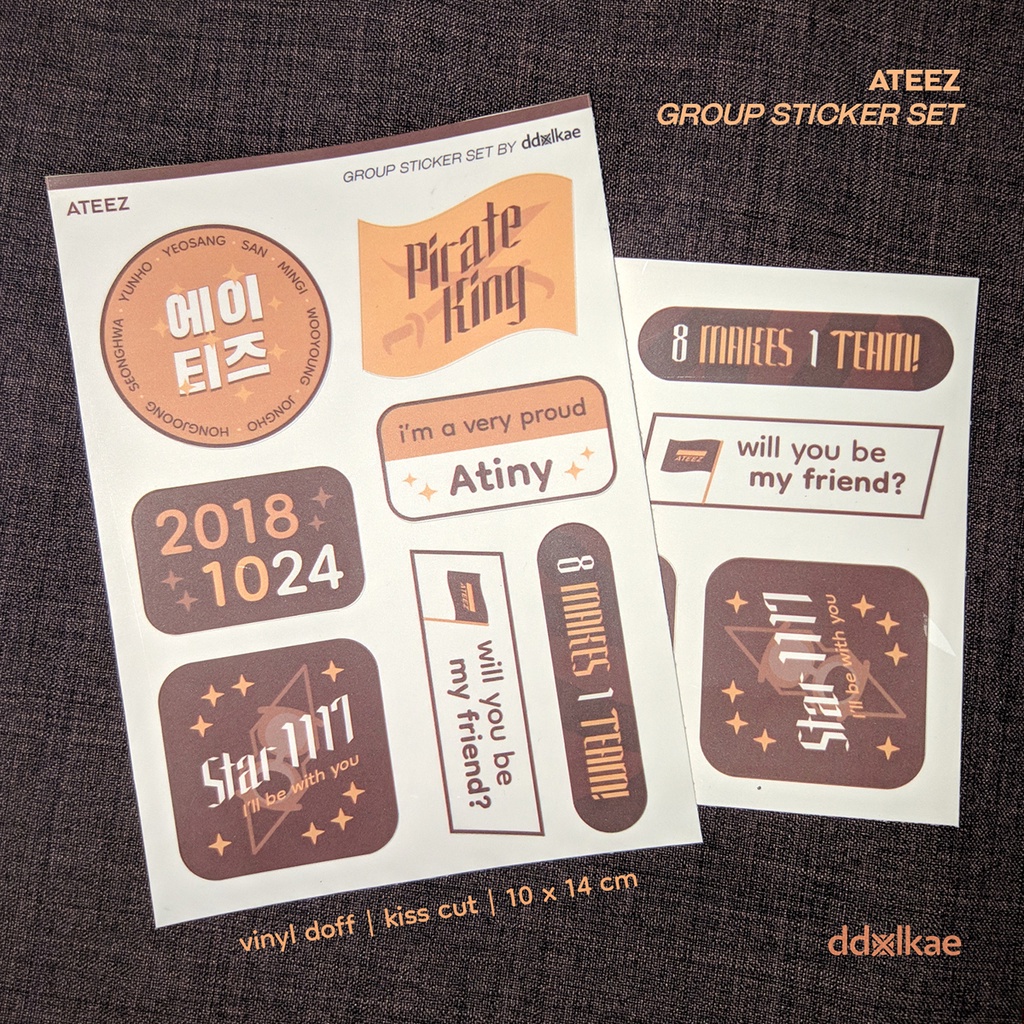 Jual ATEEZ Group Sticker Set | K-Pop | Shopee Indonesia