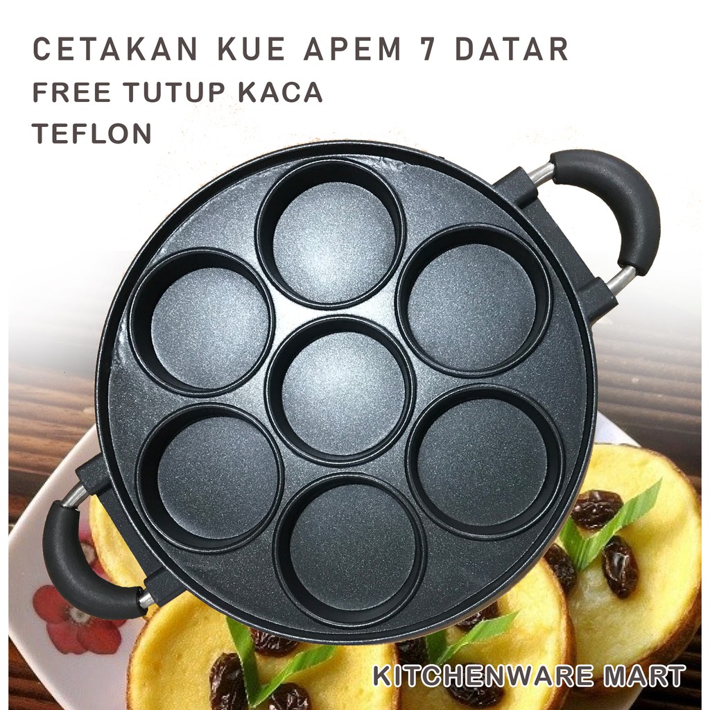 Jual Cetakan Apem Teflon Datar Kaca Happy Call Cetakan Kue Lumpur Kue Martabak Mini