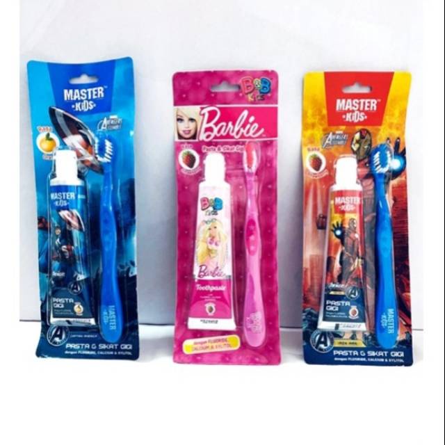 Jual Master Kids Pack Toothpaste & Toothbrush / B&B Pack Toothpaste ...