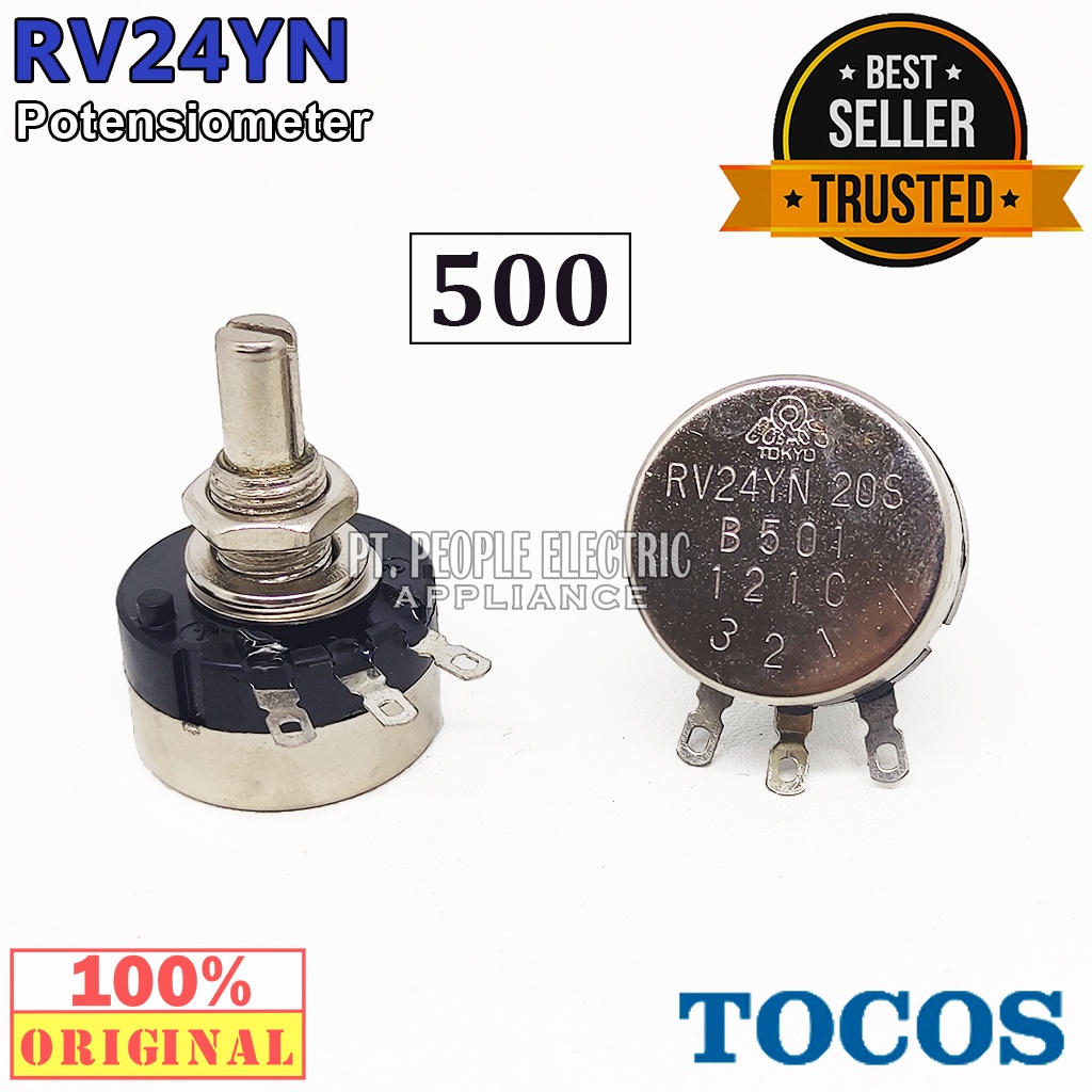 Jual POTENSIO TOCOS RV24YN B501 500 ohm | Shopee Indonesia