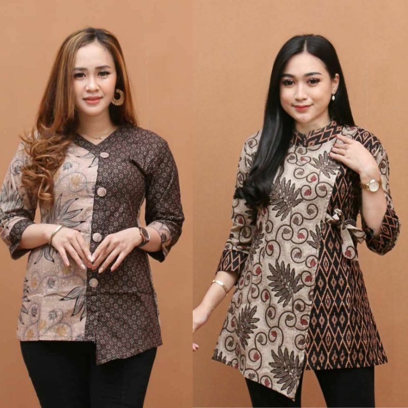 Jual Batik Wanita Baju Batik Wanita Atasan Blouse Batik Wanita