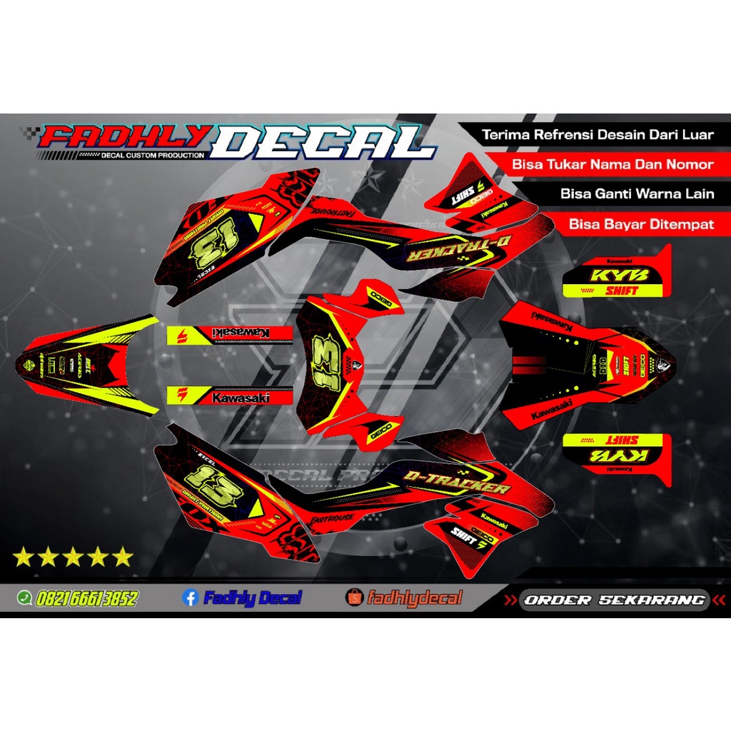 Jual Decal Dtracker New Merah Hitam Keren Sticker Fullbody Keren ...