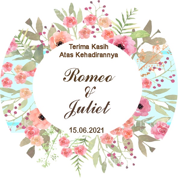 Jual DESIGN KN-011Kartu Ucapan Bulat. Kartu ucapan terimakasih undangan