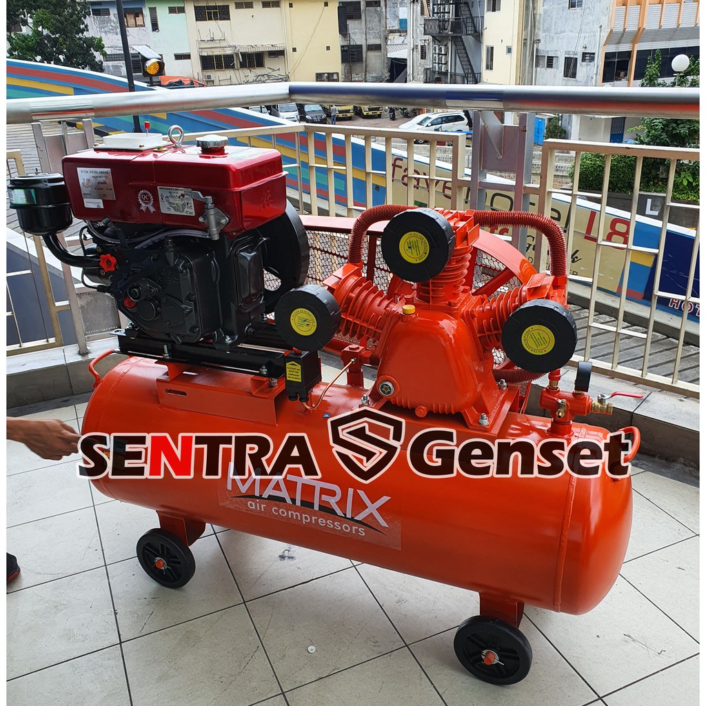 Jual Kompresor 5 HP Komplit Diesel 7.5 HP. Matrix MTX 3080 | Shopee ...