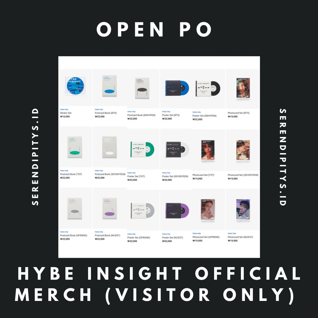 Jual PO HYBE INSIGHT OFFICIAL MERCH VISITOR ONLY PHOTOCARD SET POSTER ...