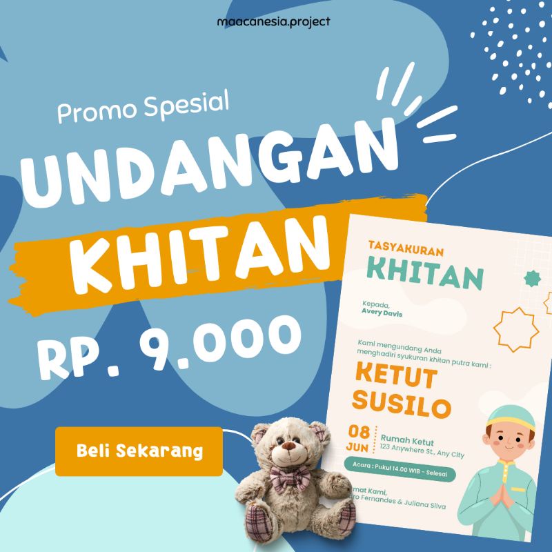 Jual Undangan khitan/Undangan digital khitan/UNDANGAN KHITAN | Shopee