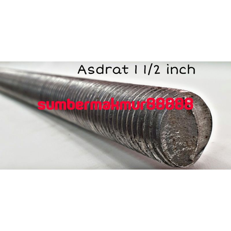 Jual Asdrat Besi Mentah Inch Baut Stud Bolt Full As Drat Shopee Indonesia