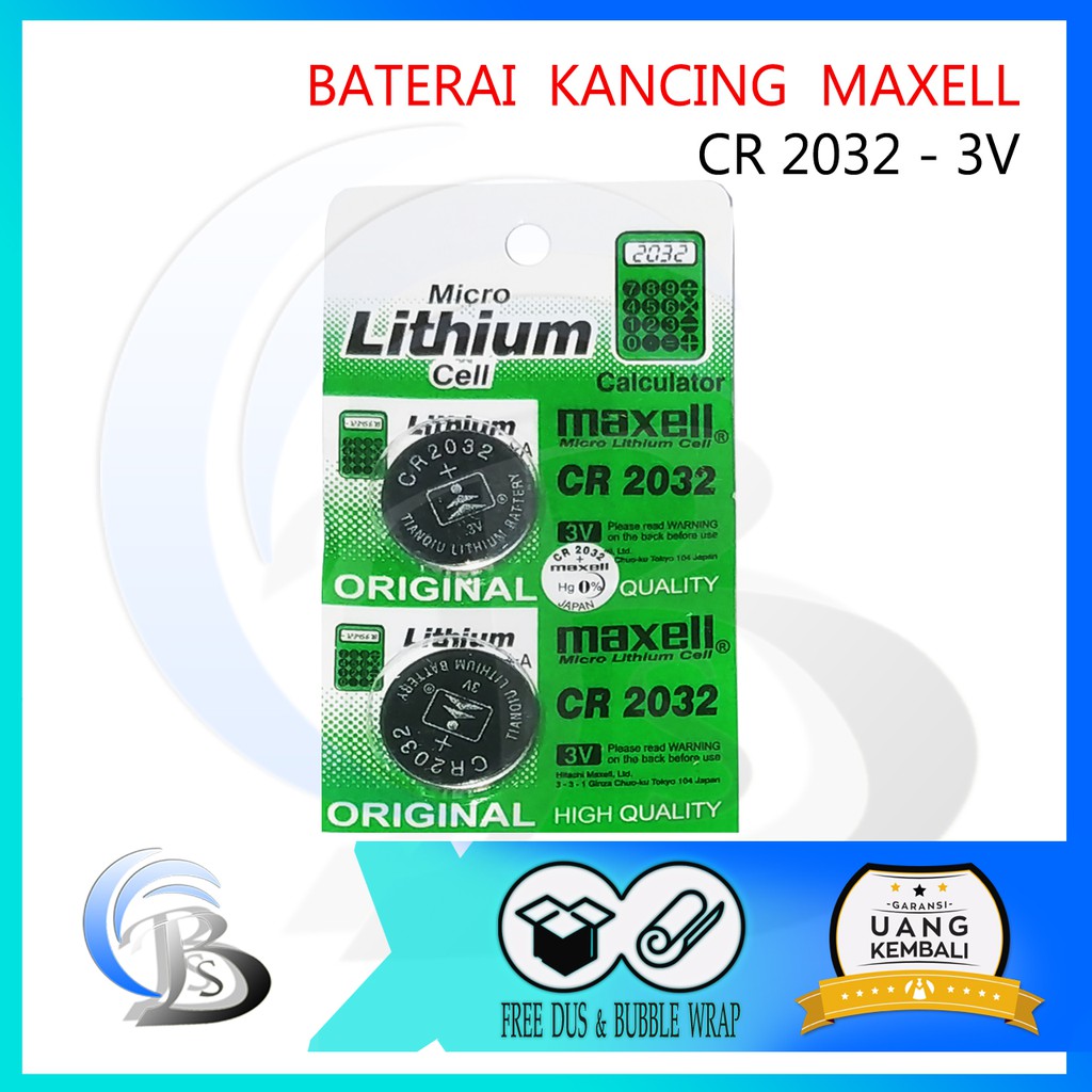Jual Baterai 2032 MAXELL | Baterai CMOS 2032 | Baterai Komputer 3 Volt ...
