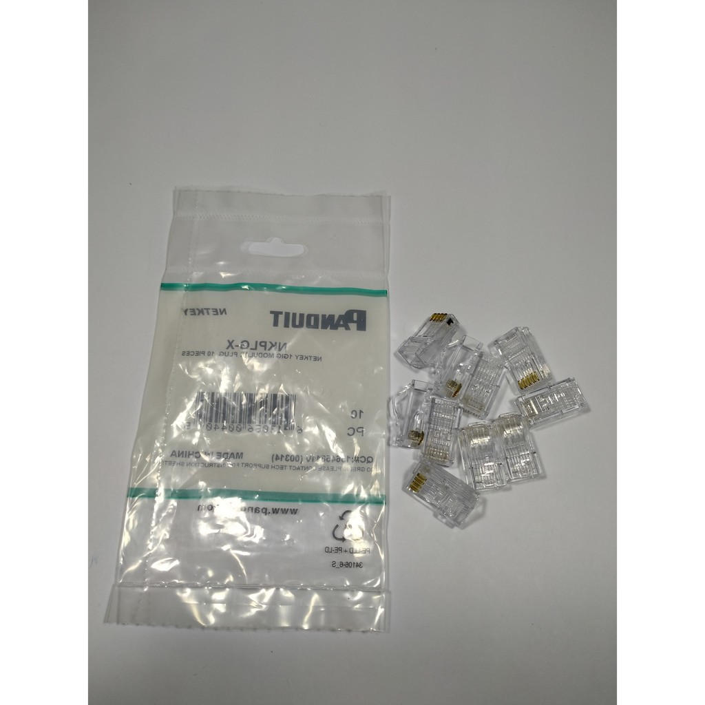 Jual Panduit Netkey Modular Plug RJ45 Cat6 NKPLG-X 10pcs | Shopee Indonesia