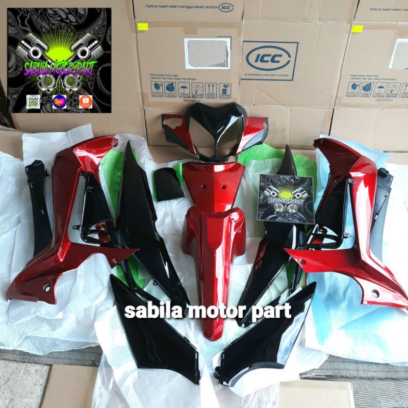 Jual Full body halus Supra X 125 R / Supra X Batman Merah Hitam ...