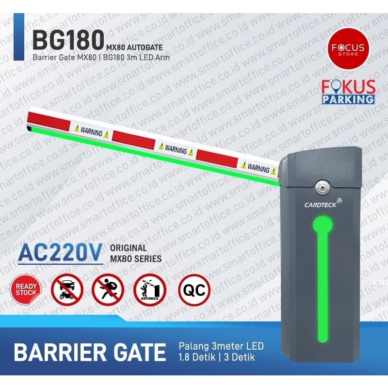Jual Barrier Gate MX80 Portal Parkiran Otomatis Perumahan Palang 3m LED