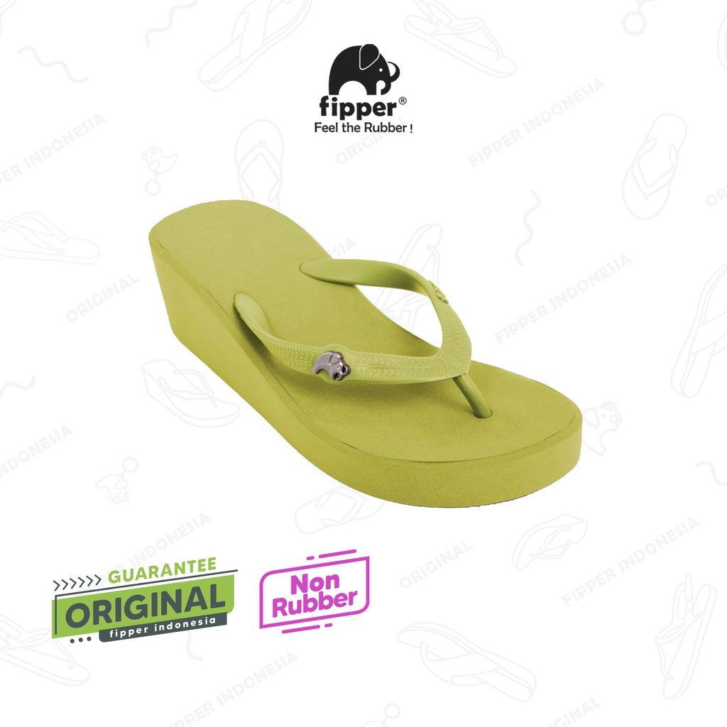 Jual Fipper New Wedges S Green Olive Shopee Indonesia