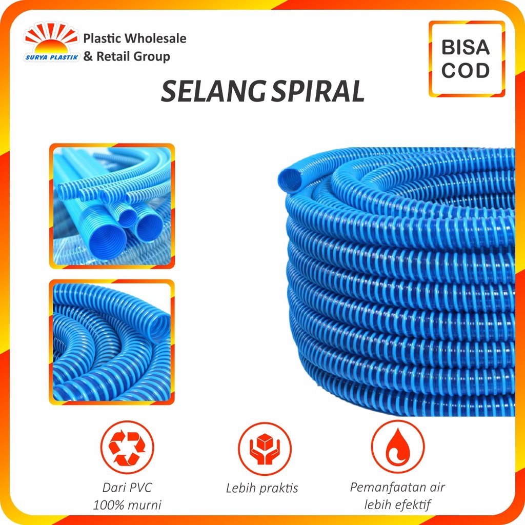 Jual Selang Spiral Pvc Selang Hisap Alkon Selang Irigasi Inch