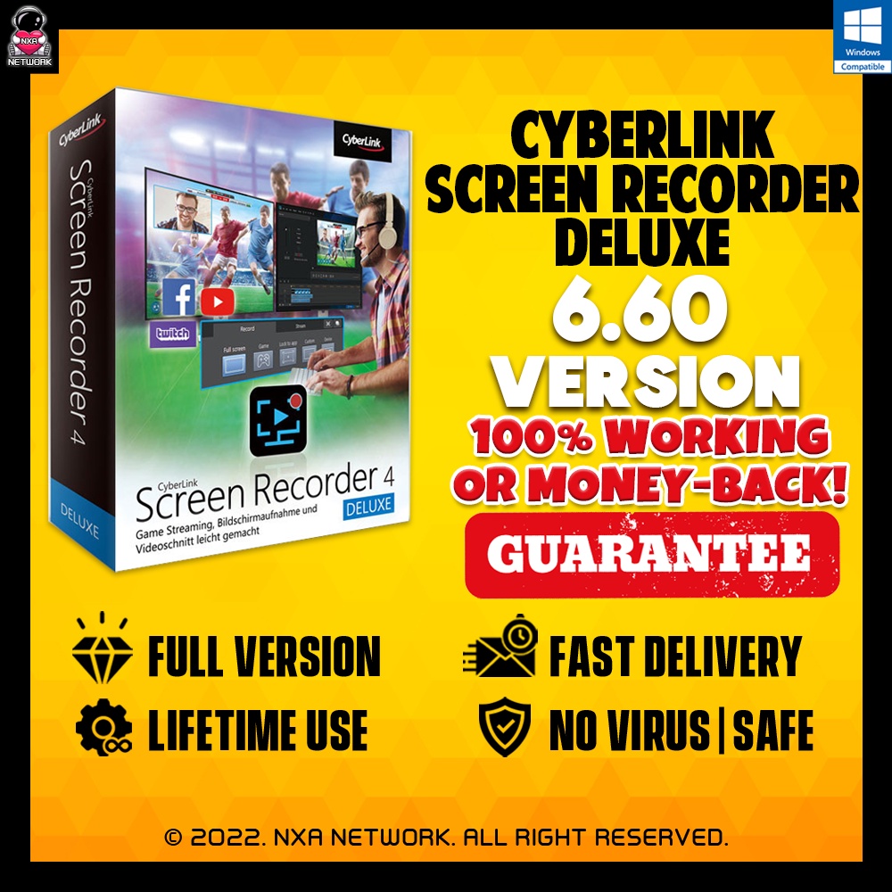 Jual CyberLink Screen Recorder Deluxe 4.3.0.19614 + GUIDE | DEC 2022 ...