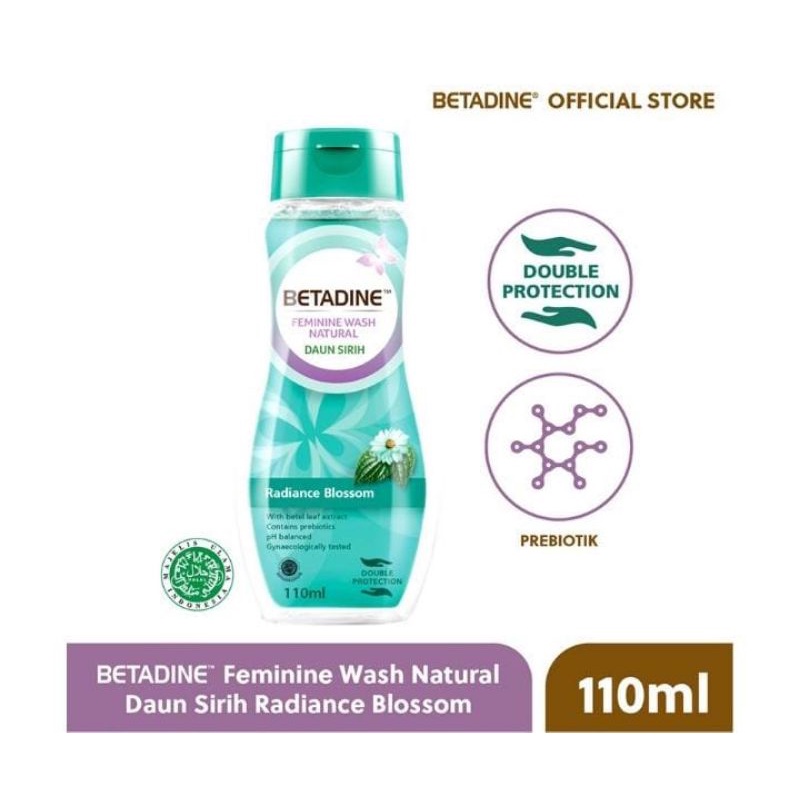 Jual BETADINE Feminine Wash Natural Daun Sirih Radiance Blossom 110 ml
