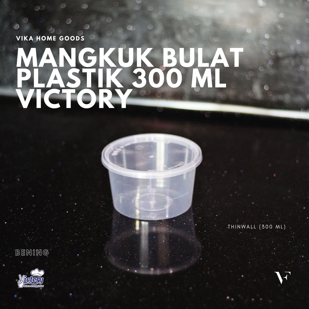 Jual Mangkuk Atau Bowl Atau Tempat Makan Bulat Plastik 300 Ml Victory