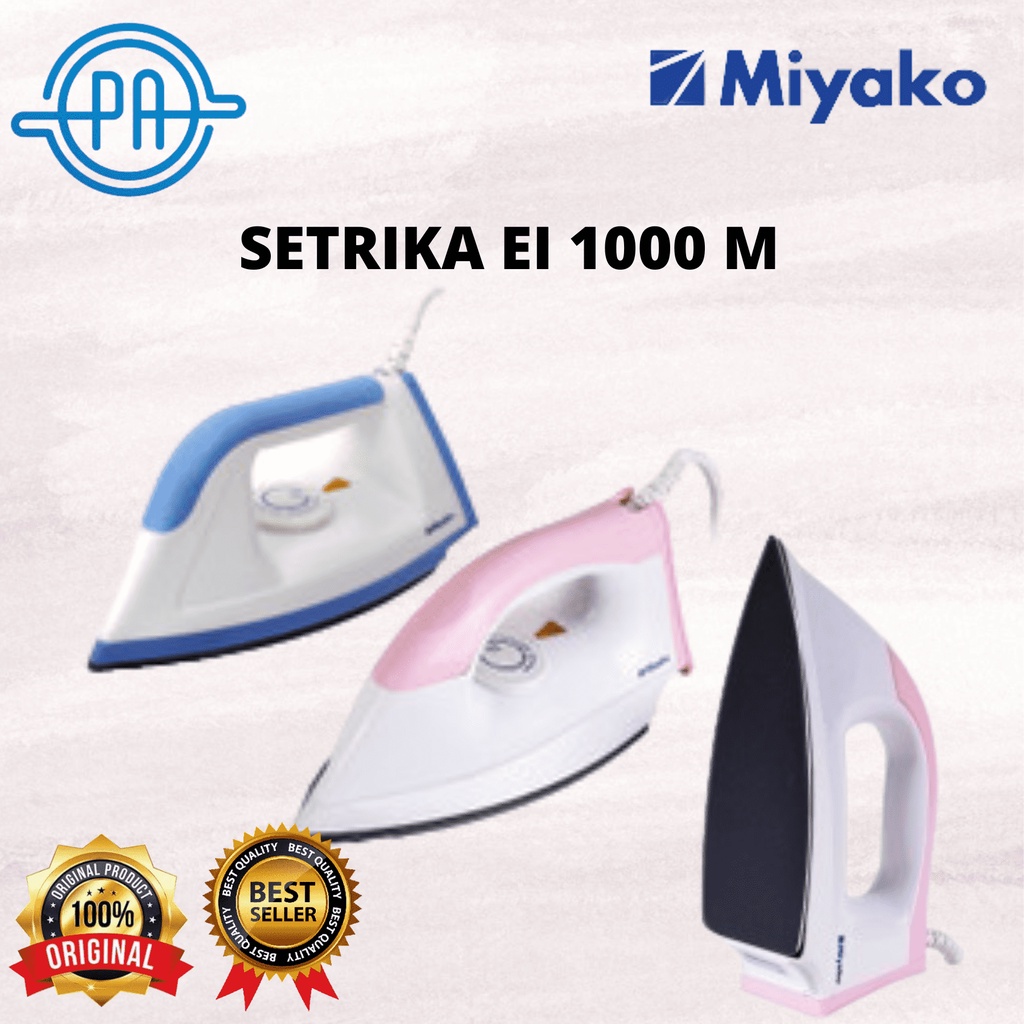 Jual Setrika Miyako EI - 1000 M Setrika dry iron Anti Lengket EI-1000M ...