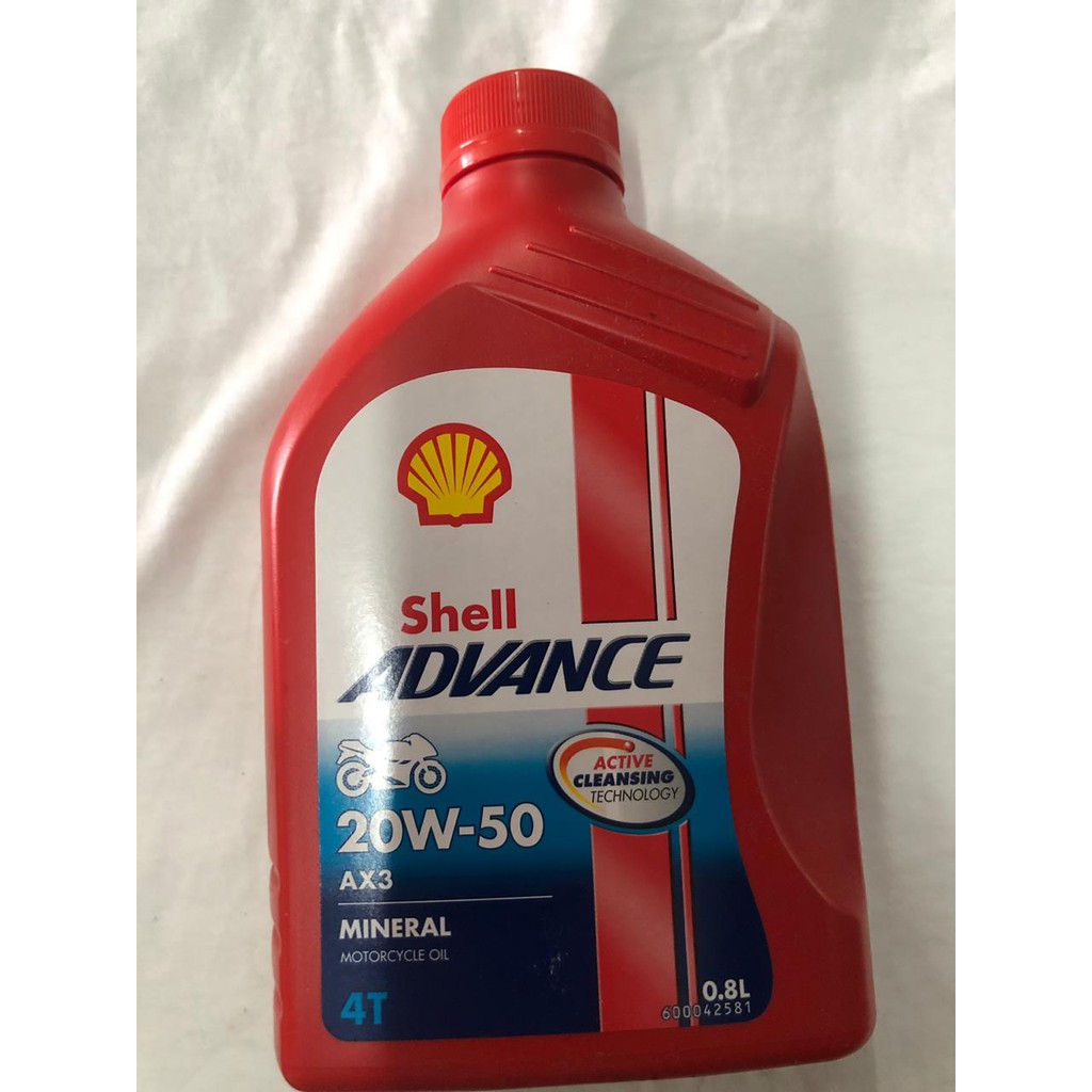 Jual SHELL ADVANCE MOTOR OIL OLI MOTOR MINERAL AX3 20W-50 0.8 Liter 800 ...