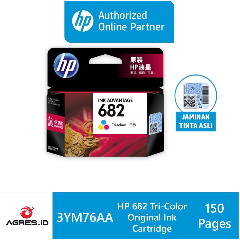 Jual HP 682 Tricolor Original Ink Advantage Cartridge Shopee Indonesia