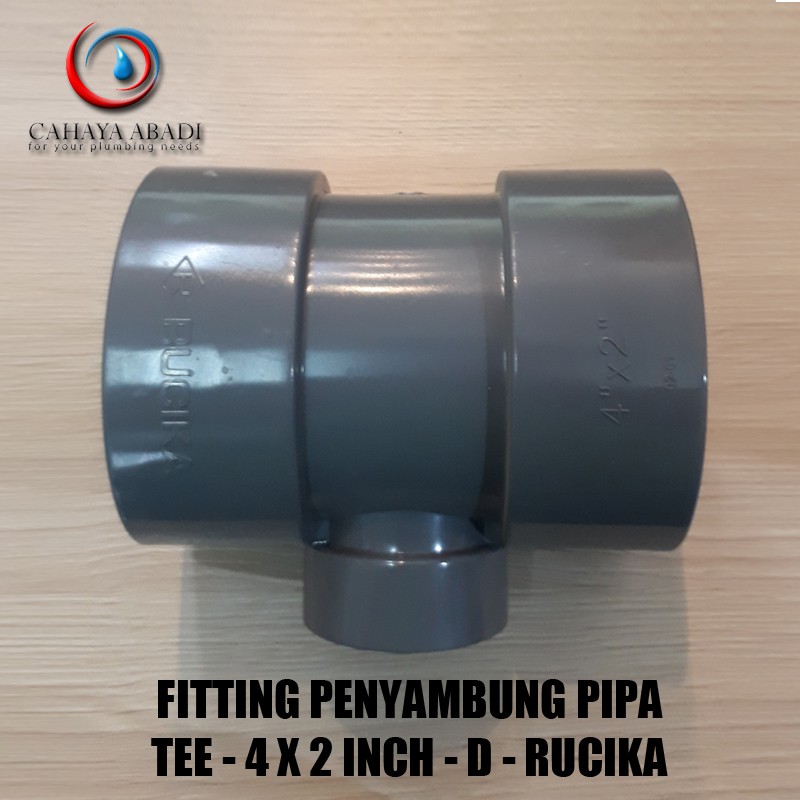 Jual GROSIR - FITTING PIPA - TEE - 4 X 2 INCH - D - RUCIKA | Shopee ...