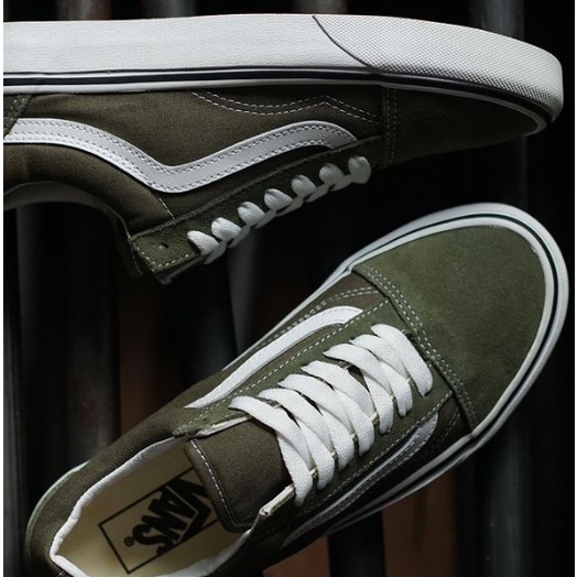 Vans old on sale skool olive green