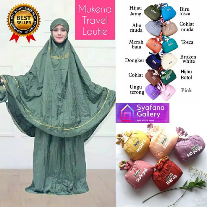 Jual Mukena Parasut Traveling Loufie Dewasa Jumbo Parasit Premium